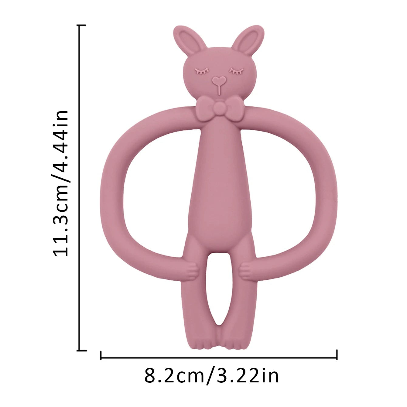 Cartoon Rabbit Silicone Teether Toy for Infants - Safe, Lightweight & Engaging Design 3