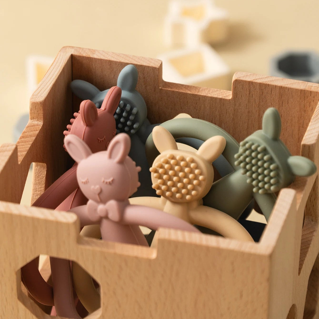 Cartoon Rabbit Silicone Teether Toy for Infants - Safe, Lightweight & Engaging Design 5