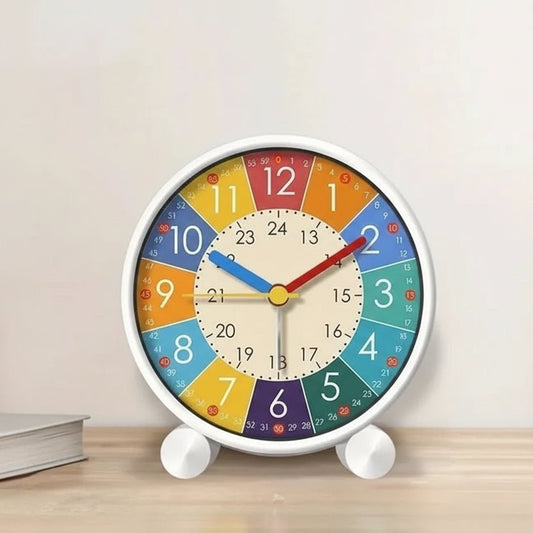 Charming Cartoon Alarm Clock for Kids - Silent Easy-to-Read Desktop Timepiece 0
