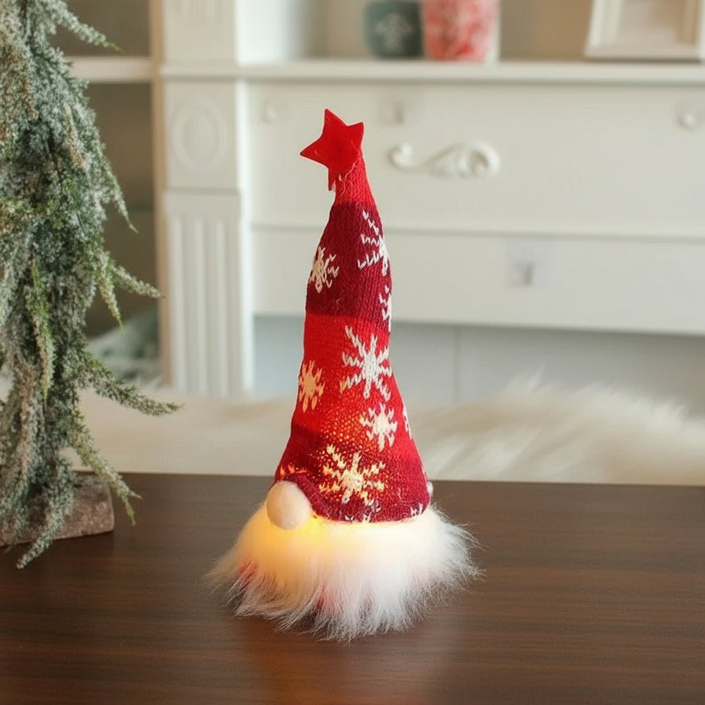 Charming LED Light Plush Gnome Doll Christmas Ornament for Holiday Decor 12