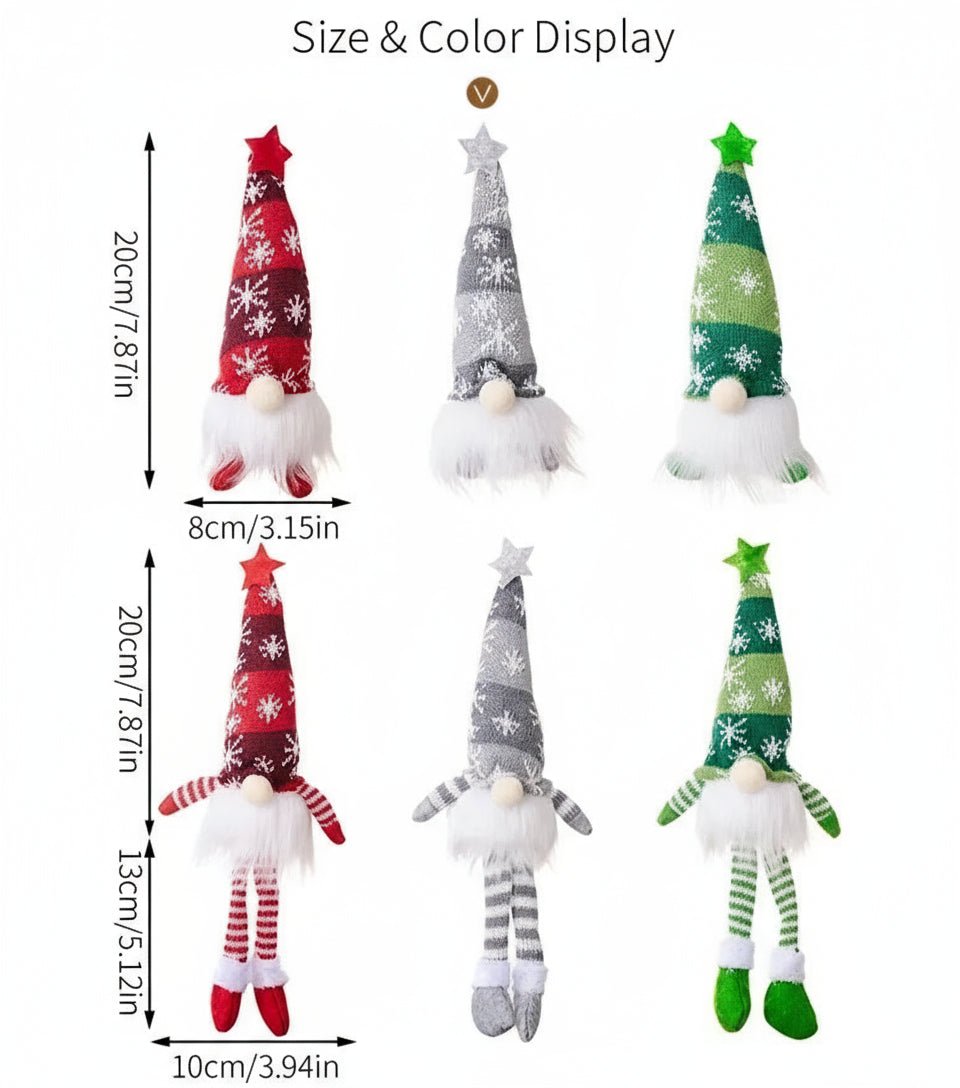 Charming LED Light Plush Gnome Doll Christmas Ornament for Holiday Decor 5