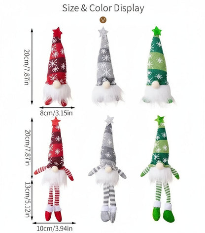 Charming LED Light Plush Gnome Doll Christmas Ornament for Holiday Decor 5