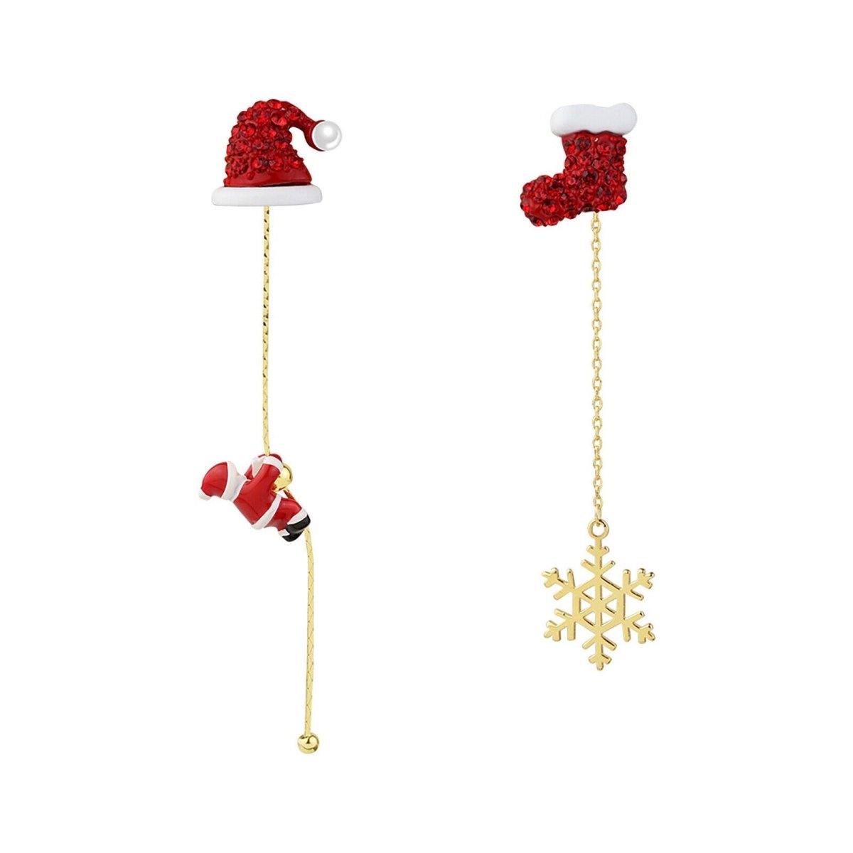 Charming Santa Tassel Earrings - Lightweight Holiday Dangle Jewelry for Festive Cheer 1