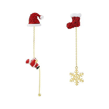 Charming Santa Tassel Earrings - Lightweight Holiday Dangle Jewelry for Festive Cheer 1
