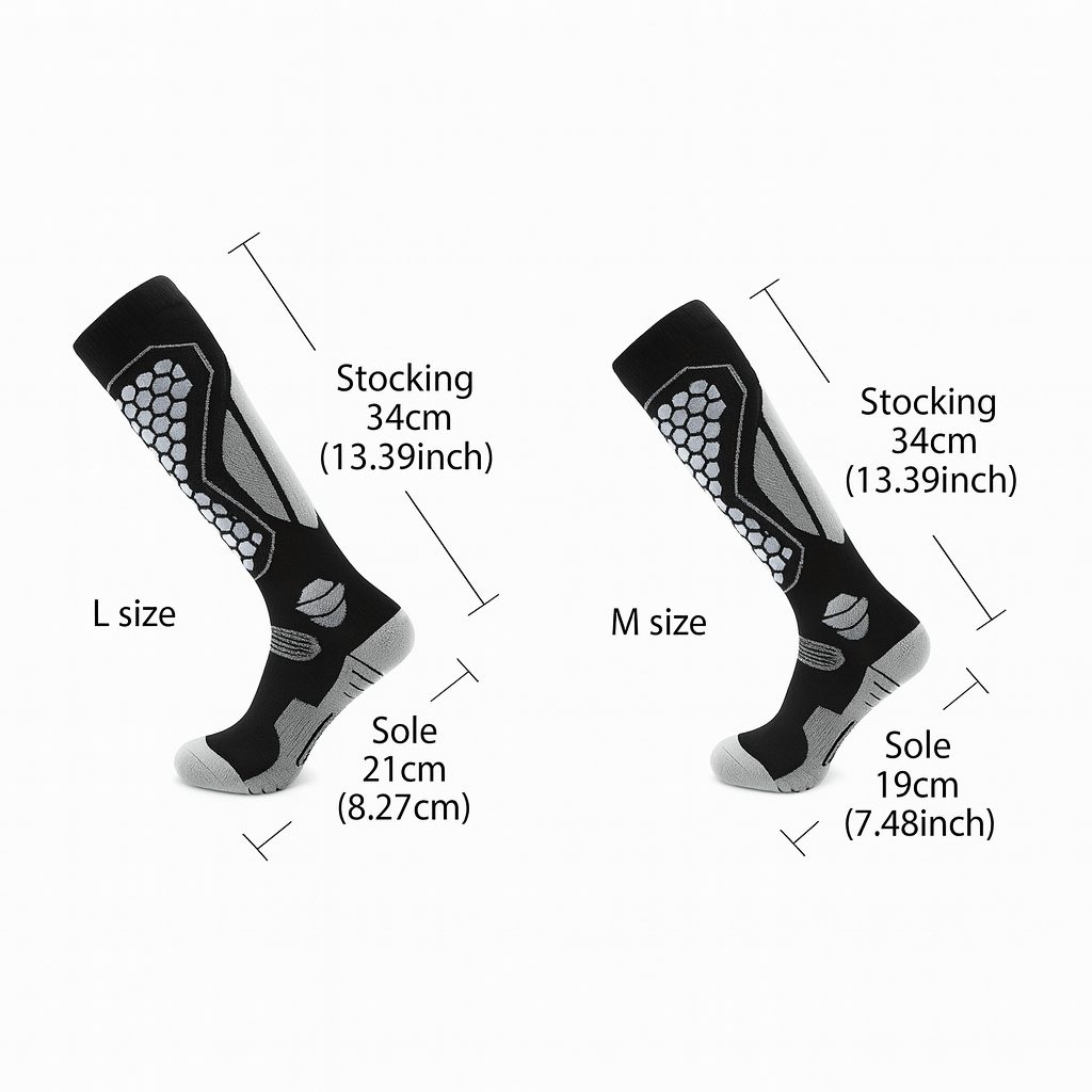 WOOLCLIMB – Insulated Wool Ski Socks for Winter Sports, Unisex Knee-High