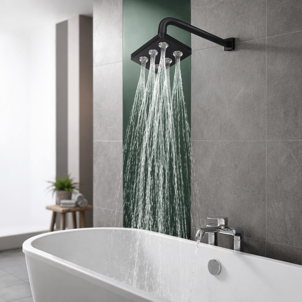 SQUARELUX – 360° Adjustable Square Rain Shower Head for Daily Comfort