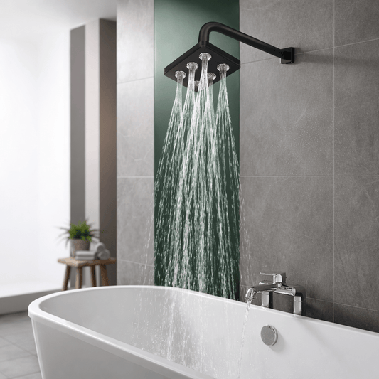 SQUARELUX – 360° Adjustable Square Rain Shower Head for Daily Comfort