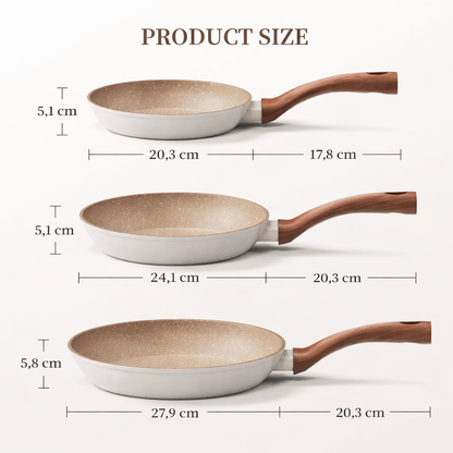 GRANIPAN – Non-Stick Skillet Durable Aluminum Fry Pan with Granite Coating