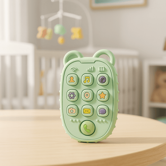 PHONESOFT – Silicone Baby Teether Mobile Design – Safe Chew Toy for Little Hands