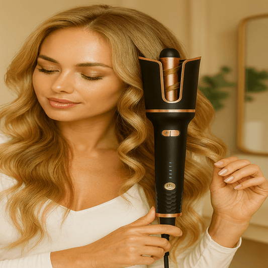 GLAMOROLL – Ceramic Automatic Hair Curler with Rotating Wand & Adjustable Heat