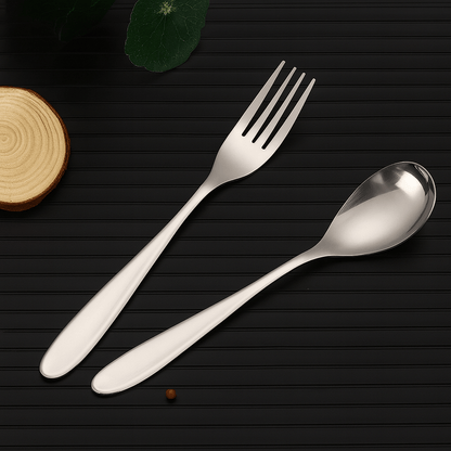 TITANCUTLERY – Ultralight Titanium Camping Cutlery Set (Spoon & Fork)