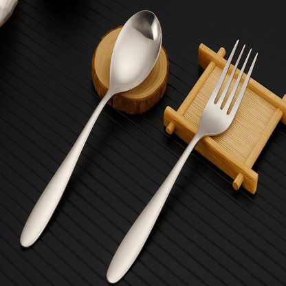 TITANCUTLERY – Ultralight Titanium Camping Cutlery Set (Spoon & Fork)