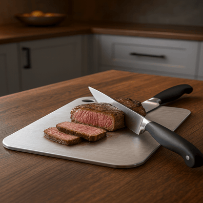 TITANSLAB – Titanium Stainless Steel Cutting Board with Double-Sided Surface