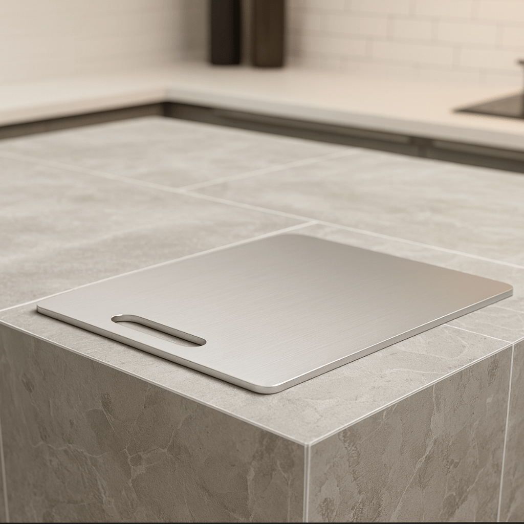 TITANSLAB – Titanium Stainless Steel Cutting Board with Double-Sided Surface