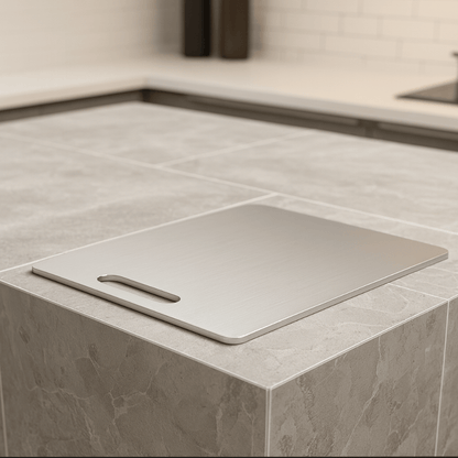 TITANSLAB – Titanium Stainless Steel Cutting Board with Double-Sided Surface
