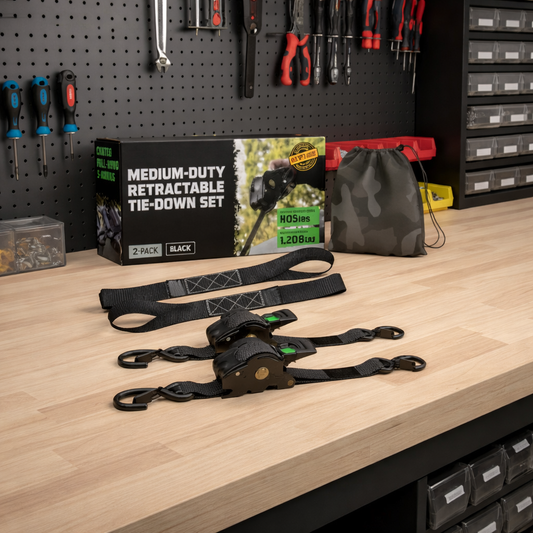 STRAPLOCK PRO – Heavy Duty Retractable Ratchet Straps for Cargo Security