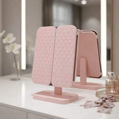 GLAMLOOK – LED Vanity Mirror with Adjustable Lighting & Precision Magnification