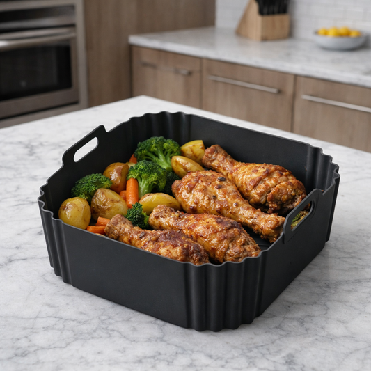 COOKLUX – Siliconen Airfryer Liner voor Schoon, Plakvrij Koken