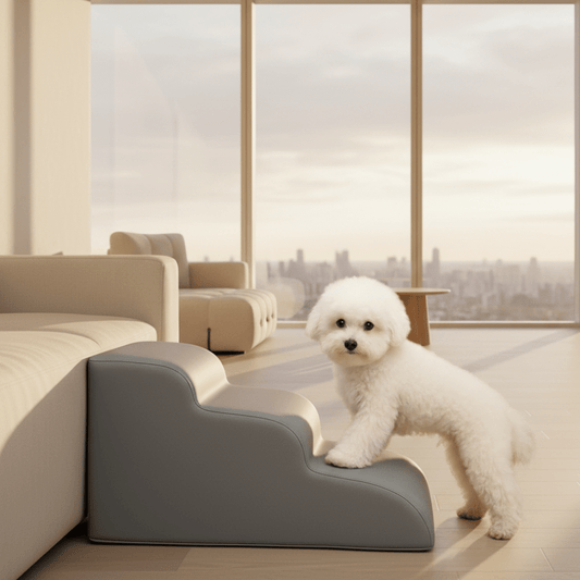 PETASCENT – Pet Bed Step Ladder with Non-Slip Steps for Small Dogs & Cats