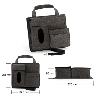 SEATSTASH – Universal fit car seat back organizer with 4 storage pockets