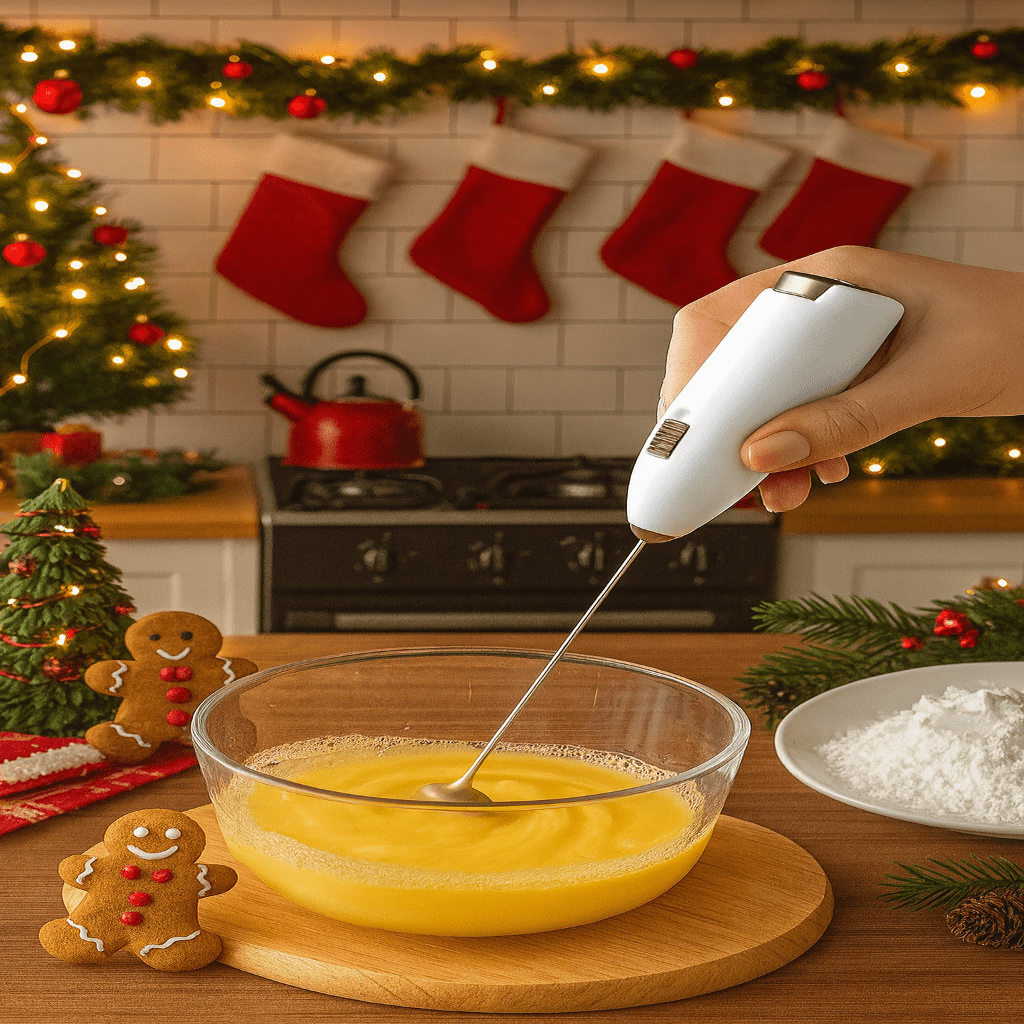 FROTH POINT – Mini Electric Egg Beater & Milk Frother (Battery-Powered)