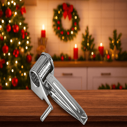 SPIN CHOP – Premium Rotary Cheese Grater with Multiple Stainless Steel Drums
