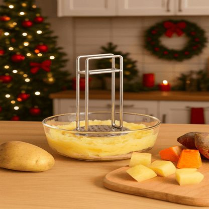 COMFOTEC – Ergonomic Stainless Steel Potato Masher for Smooth, Effortless Mashing