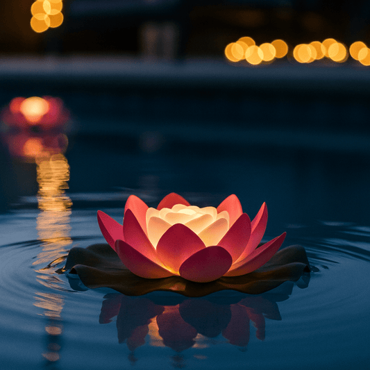 LOTUSGLOW – Floating LED Pond Light with Soft Ambient Shine & Waterproof Design