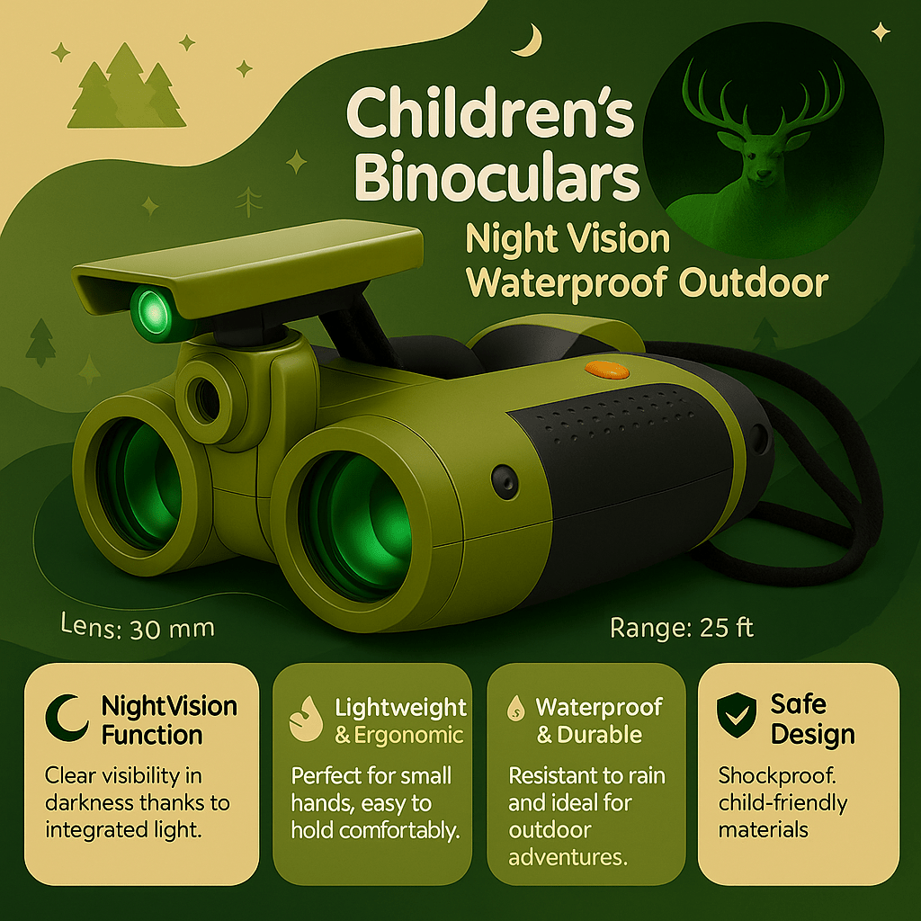 NIGHTSCOUT – Children’s Night Vision Binoculars, Waterproof & Shockproof