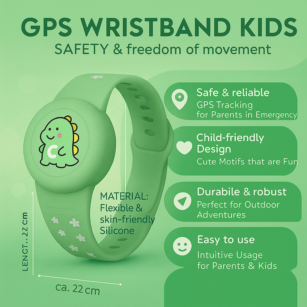 TRACKBUDDY – GPS Bracelet for Kids with Colorful Design & Adjustable Fit