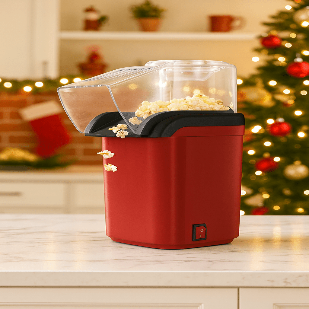 POPCHEET – Mini Electric Air Popcorn Maker Machine for Quick Healthy Snacks