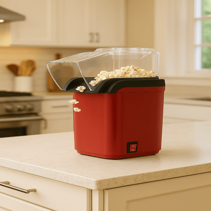 POPCHEET – Mini Electric Air Popcorn Maker Machine for Quick Healthy Snacks