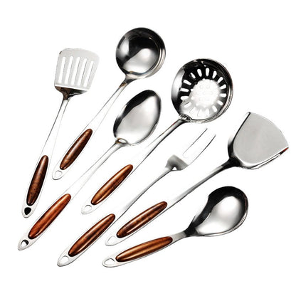 ChefStyle - 5-Piece Stainless Steel Kitchen Utensil Set with Spatula, Ladle & Whisk 0