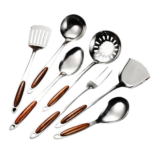 ChefStyle - 5-Piece Stainless Steel Kitchen Utensil Set with Spatula, Ladle & Whisk 0