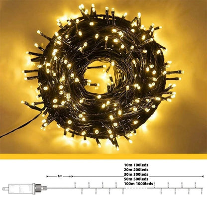Christmas Delight - 10m Weatherproof LED Curtain Lights for Outdoor Decor 6