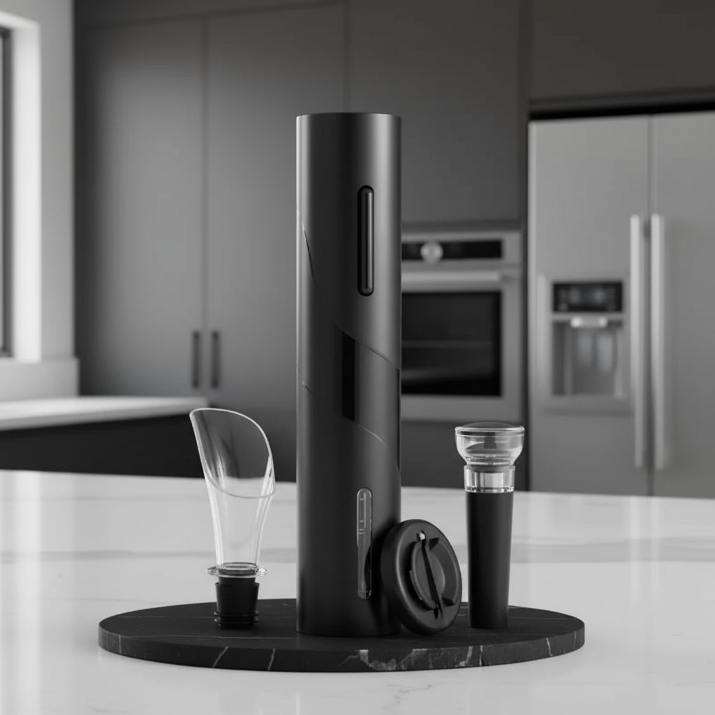 Circle Joy - 4-in-1 Smart Electric Wine Opener Set with Corkscrew & Stopper 0