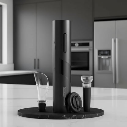 Circle Joy - 4-in-1 Smart Electric Wine Opener Set with Corkscrew & Stopper 0