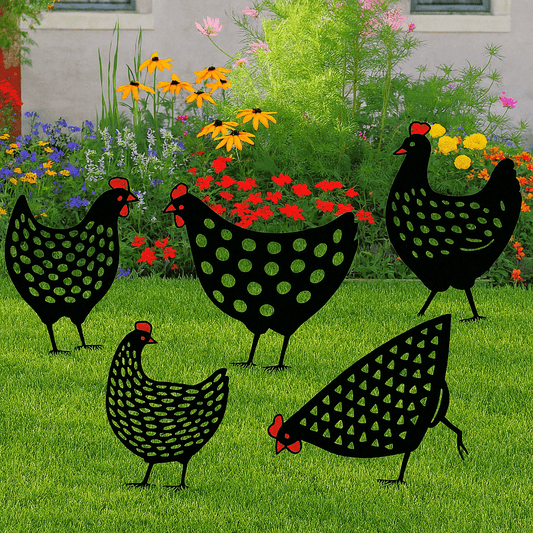 Cluckura – Weatherproof Metal Chicken Statue for Garden & Patio 0