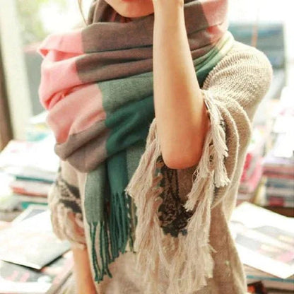 Coleen Scarf - Soft Warm Scarf with Stylish Diamond Pattern for All Seasons 5