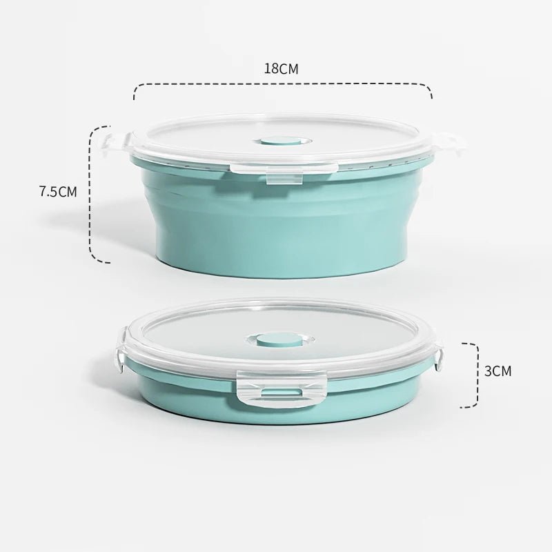 Collapsible Silicone Meal Prep Containers - Stackable Food Storage Solutions 17