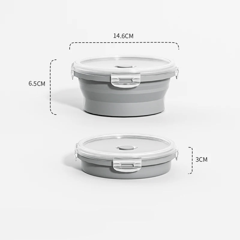 Collapsible Silicone Meal Prep Containers - Stackable Food Storage Solutions 32
