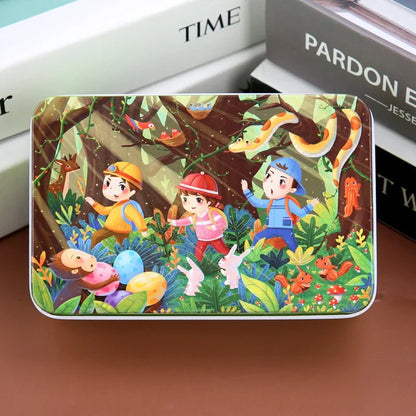 Colorful 60-Piece Wooden Puzzle for Kids - Educational Animal & Vehicle Jigsaw 24