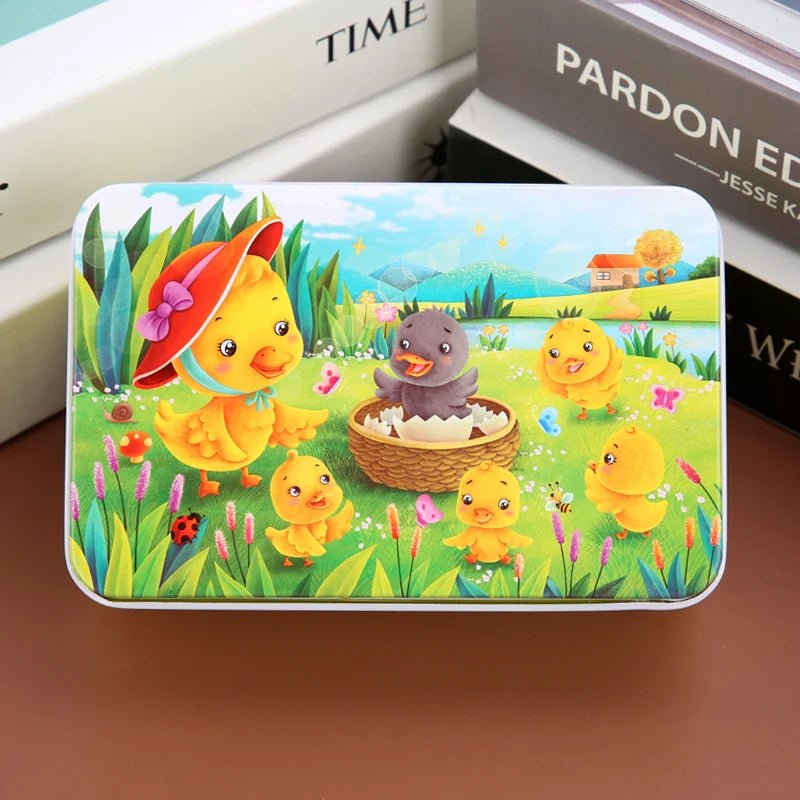 Colorful 60-Piece Wooden Puzzle for Kids - Educational Animal & Vehicle Jigsaw 6