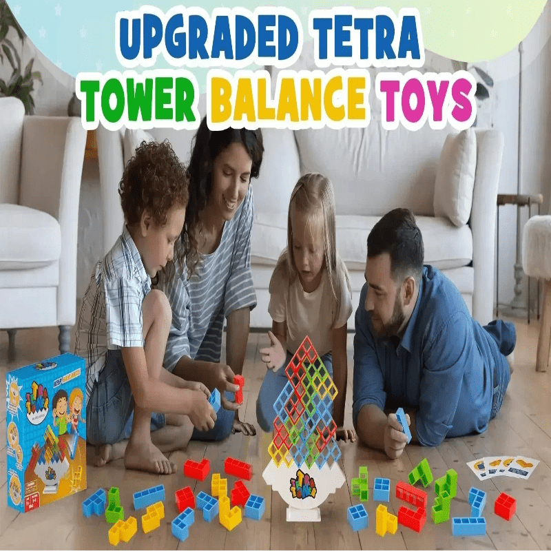 Colorful Balance Stacking Game - Engaging Toy for Kids & Adults, Develops Coordination and Teamwork 5