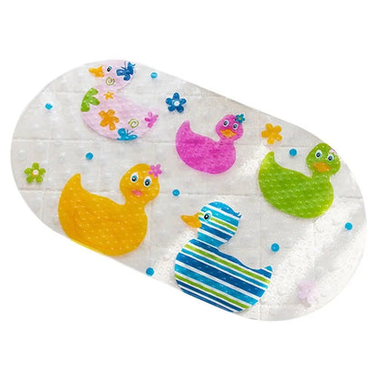 Colorful Cartoon PVC Anti-Slip Bath Mat for Kids - Safe Bathroom Mat with Suction Cups 10
