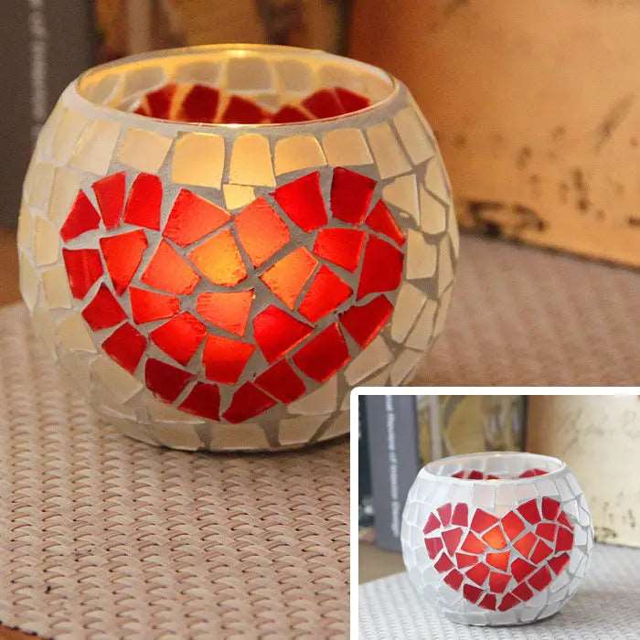 Colorful Mosaic Glass Candle Holder – Elegant Decorative Candle Stand Holder for Cozy Ambiance 11