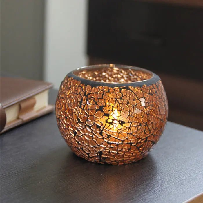 Colorful Mosaic Glass Candle Holder – Elegant Decorative Candle Stand Holder for Cozy Ambiance 17