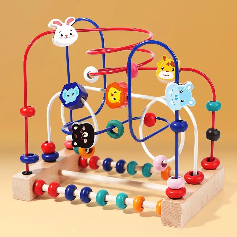 Colorful Wooden Bead Maze & Abacus Toy - Educational Fun for Toddlers 18+ Months 1