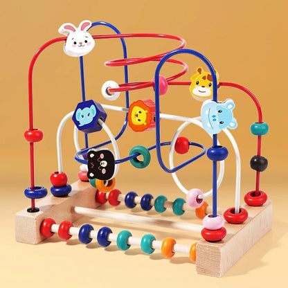 Colorful Wooden Bead Maze & Abacus Toy - Educational Fun for Toddlers 18+ Months 1