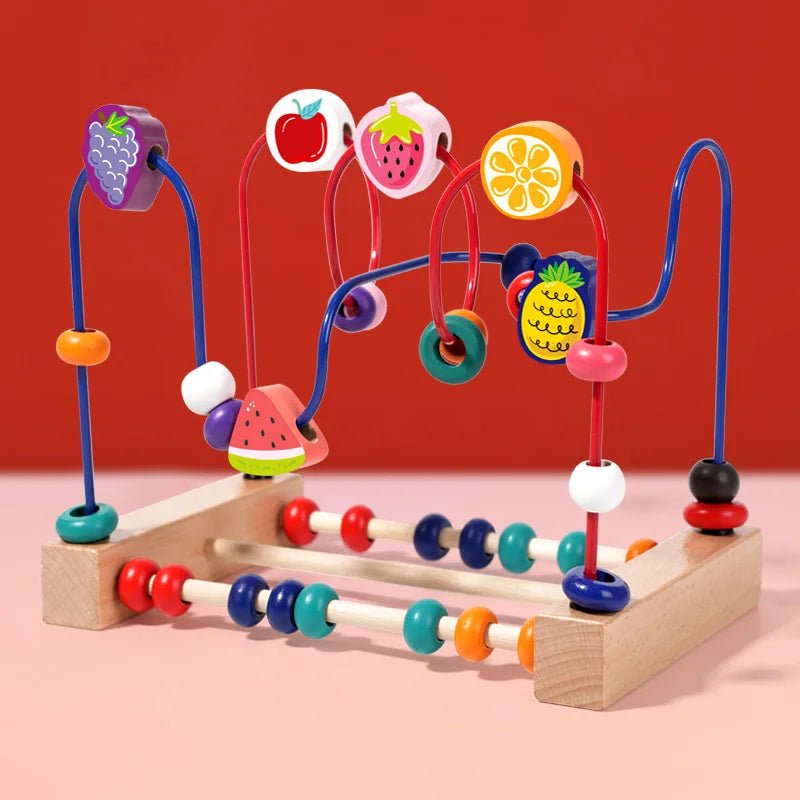 Colorful Wooden Bead Maze & Abacus Toy - Educational Fun for Toddlers 18+ Months 2